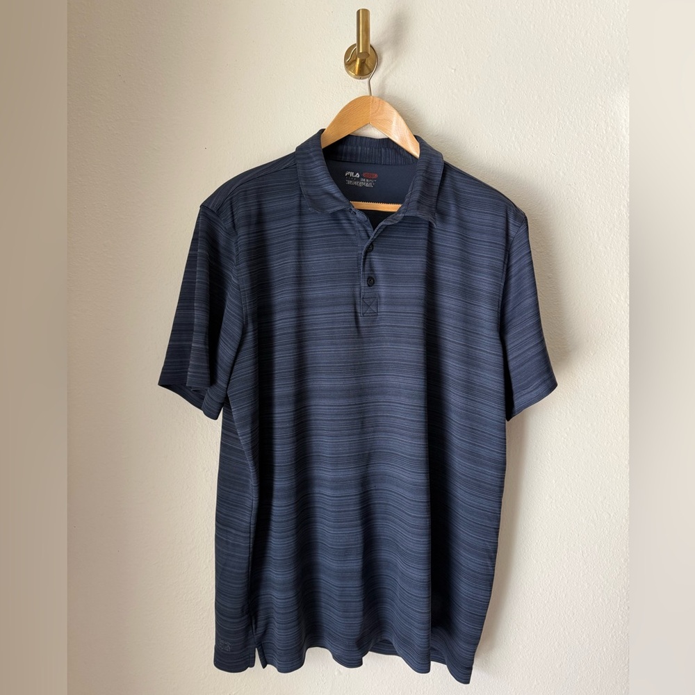 FILA Sport Men’s Performance Polo Shirt Navy Blue size XXL